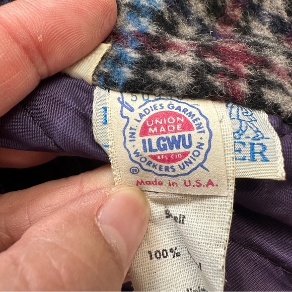 Vintage Breman And Tanner Union Made Girls Plaid‎ Wool Coat Size 3 Made In USA - Picture 8 of 14